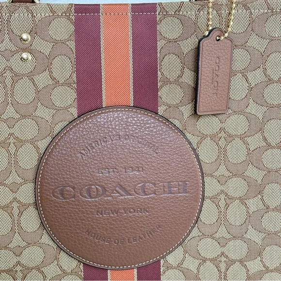 NWT COACH C8418 Dempsey Tote 40 In Signature Jacquard Stripe & Patch Bag Purse - Picture 17 of 17